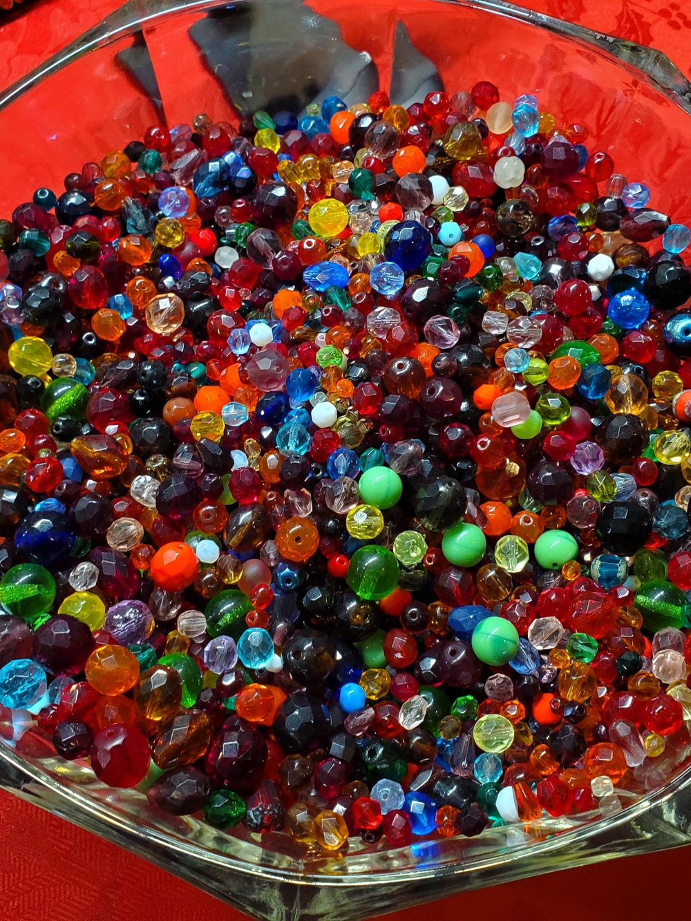 Czech Glass Bead Soup Scooo.  Uranium, Cadmium, Maganese Mix